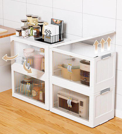 OrganixPro®Stackable Storage Bins with Lids and Doors