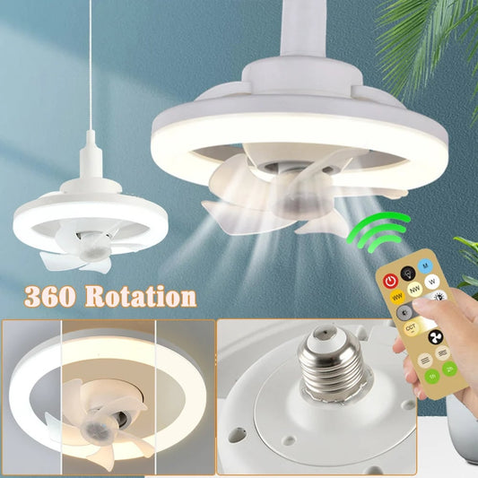 LED Swing Head Fan Light