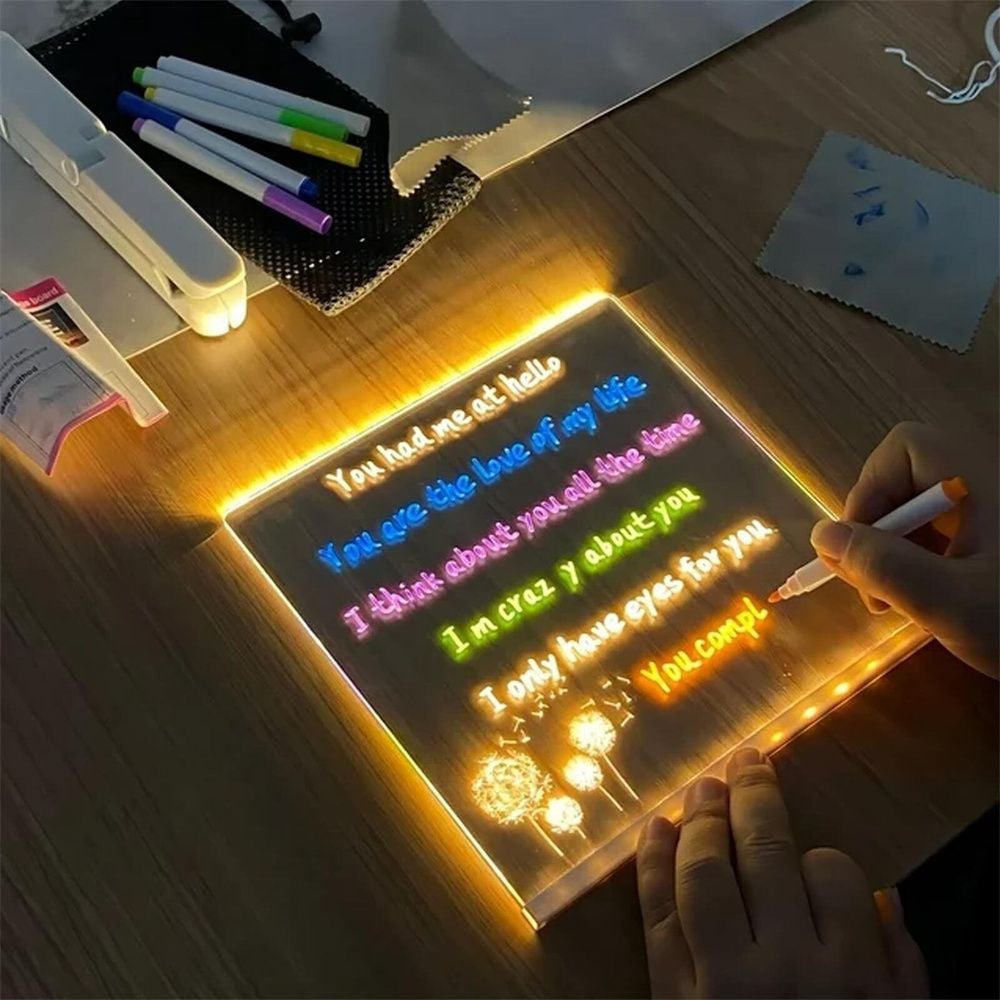 LED Acrylic Board with Colors - with 7 pen