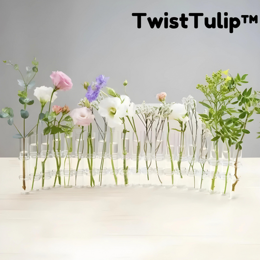 TwistTulip™ - Hinged flower glass vase