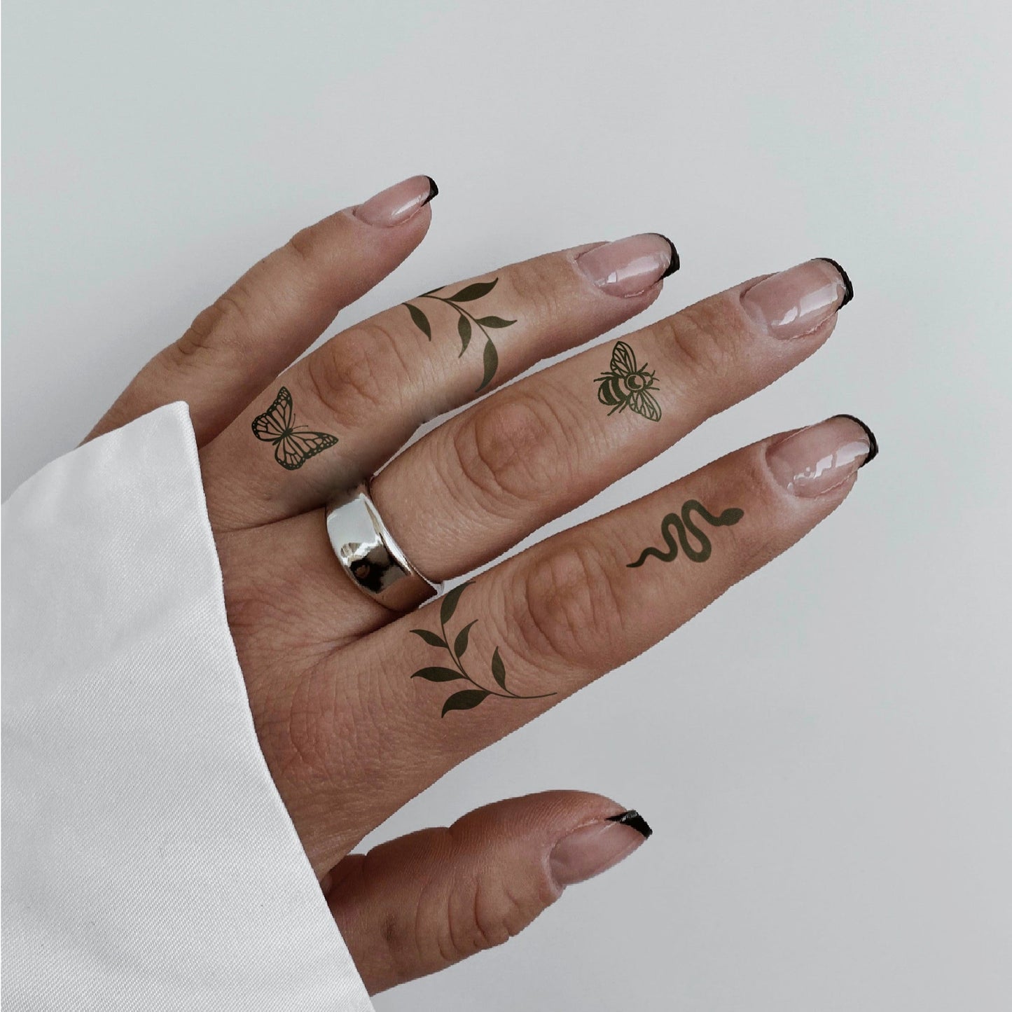 Nature Finger Tattoos