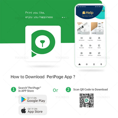 Stampante portatile per foto ed etichette PeriPage A6 - Stampante termica autoadesiva per etichette e adesivi, compatibile con dispositivi mobili 