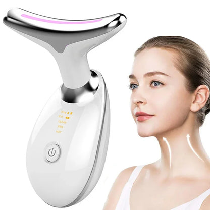 Dispositivo de beleza facial antirrugas - massageador reafirmante e lifting com fótons LED e terapia de microcorrentes