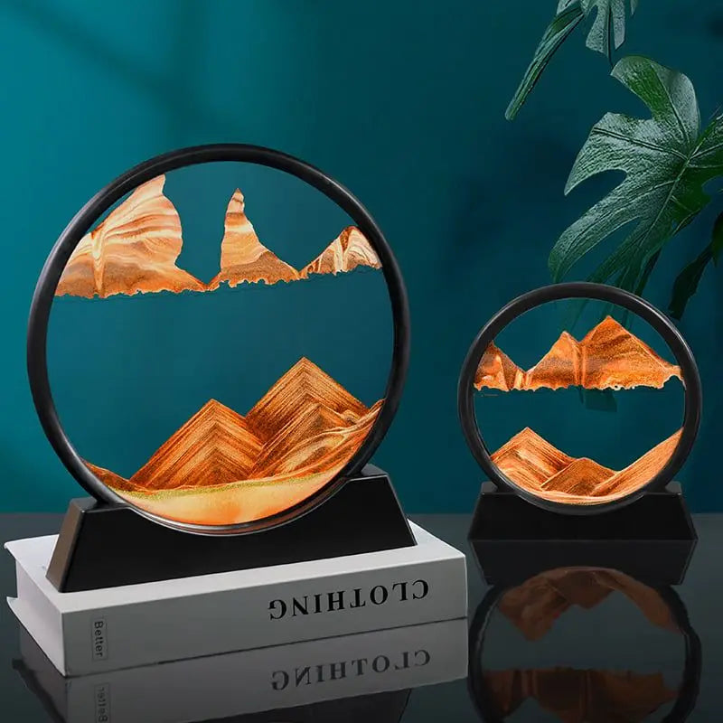 Cadeau parfait : Sablier 3D Paysage de sable des profondeurs marines