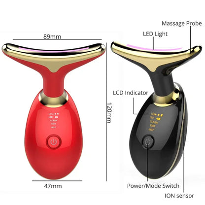 Dispositivo per la bellezza del viso antirughe - Massaggiatore rassodante e lifting con fotoni LED e terapia con microcorrente