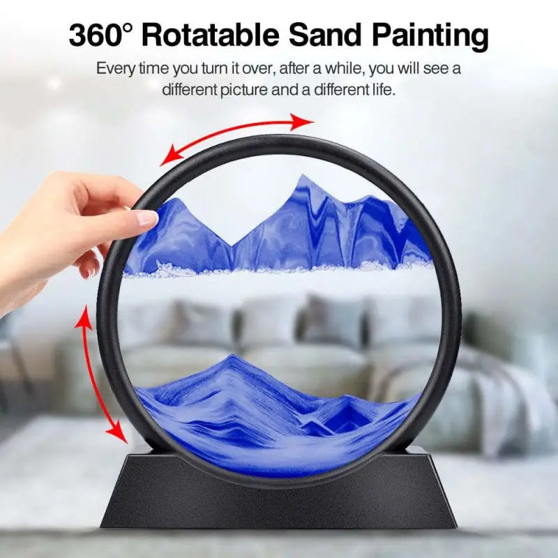 Cadeau parfait : Sablier 3D Paysage de sable des profondeurs marines 