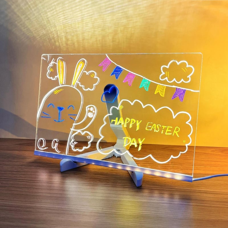 LED Acrylic Board with Colors - with 7 pen