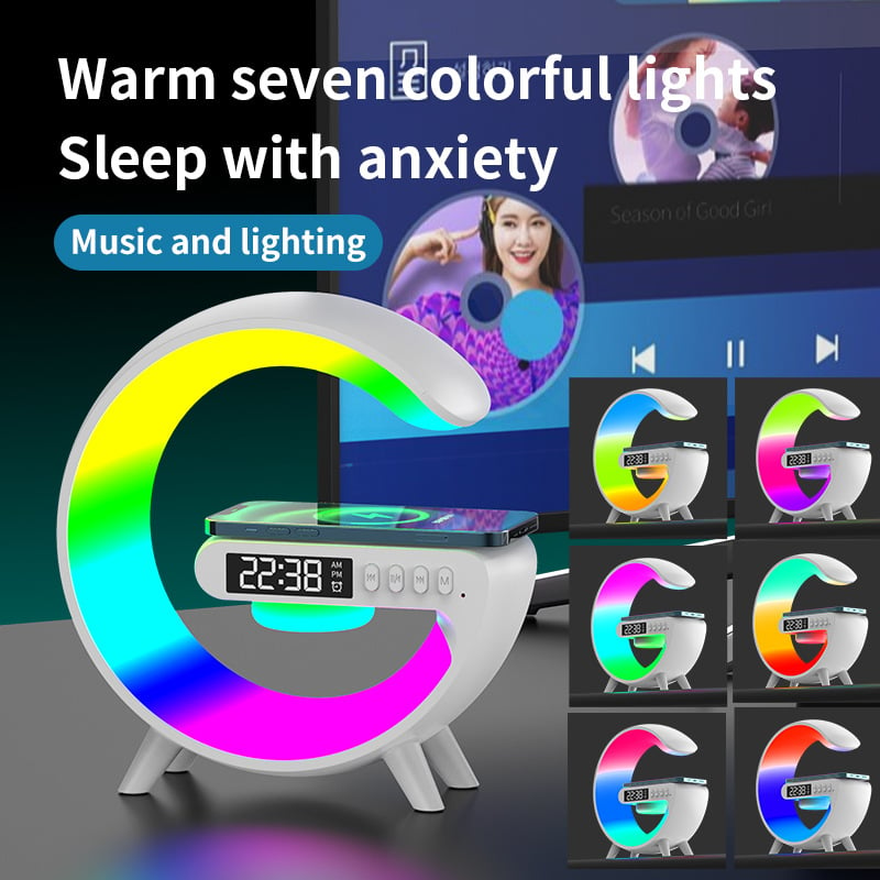 Sonivale™ - All-in-One Bluetooth Speaker with Colorful Lights and Wireless Charging