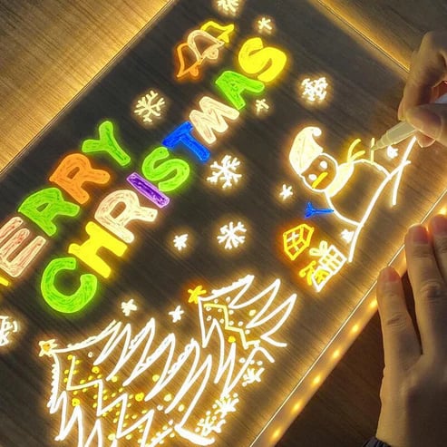 LED Acrylic Board with Colors - with 7 pen