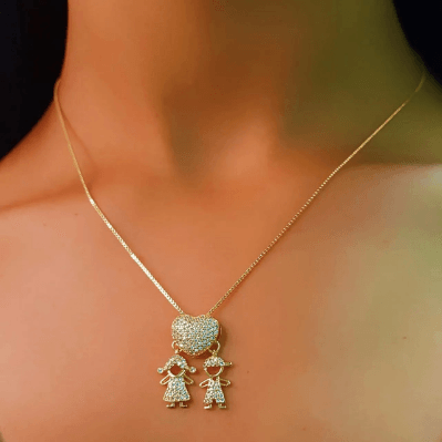 Plaqué or 18k - Collier Mother's Love